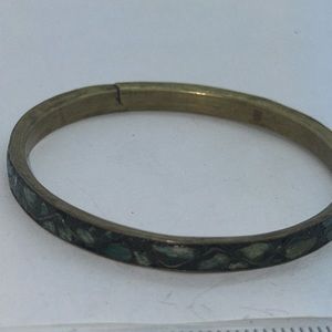 Unknown Stone & Brass Bracelet